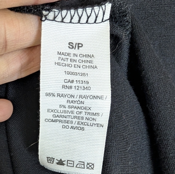 Garage Black Mini Stretch Dress with Tie Sleeves Size S - Picture 5 of 6